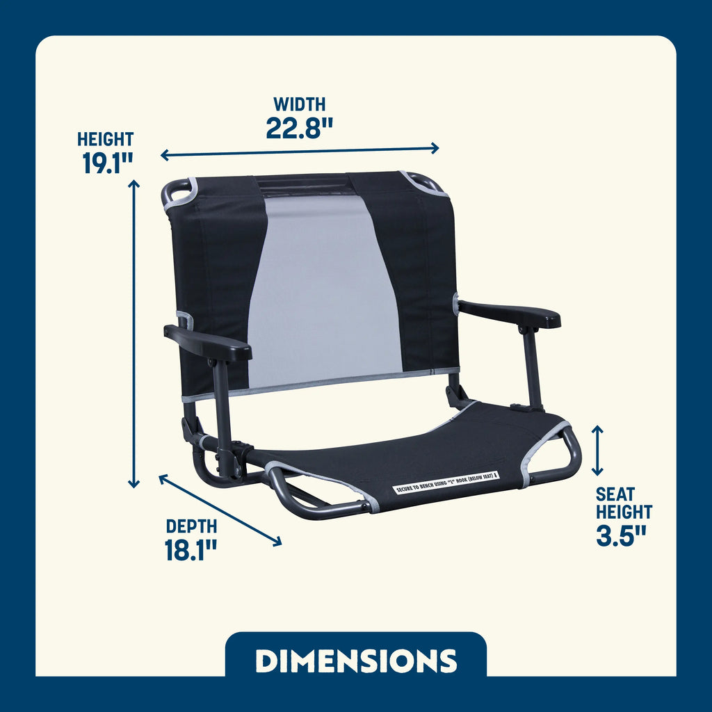 Big Comfort Stadium Chair with Armrests | Featured Outdoor Choice | Outlandridge 8967 Vk