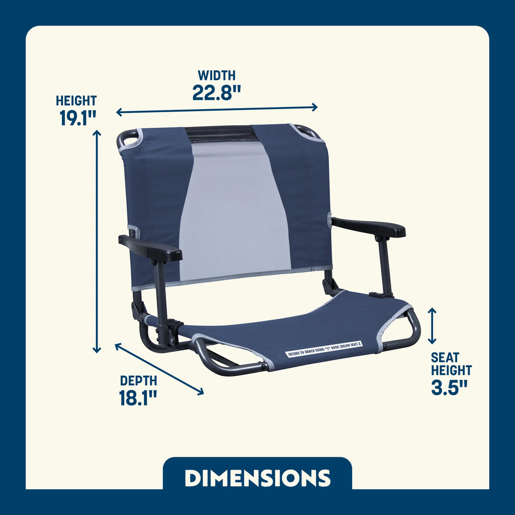 Big Comfort Stadium Chair with Armrests | Featured Outdoor Choice | Outlandridge 8967 Vk