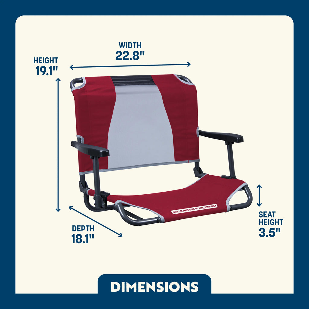 Big Comfort Stadium Chair with Armrests | Featured Outdoor Choice | Outlandridge 8967 Vk