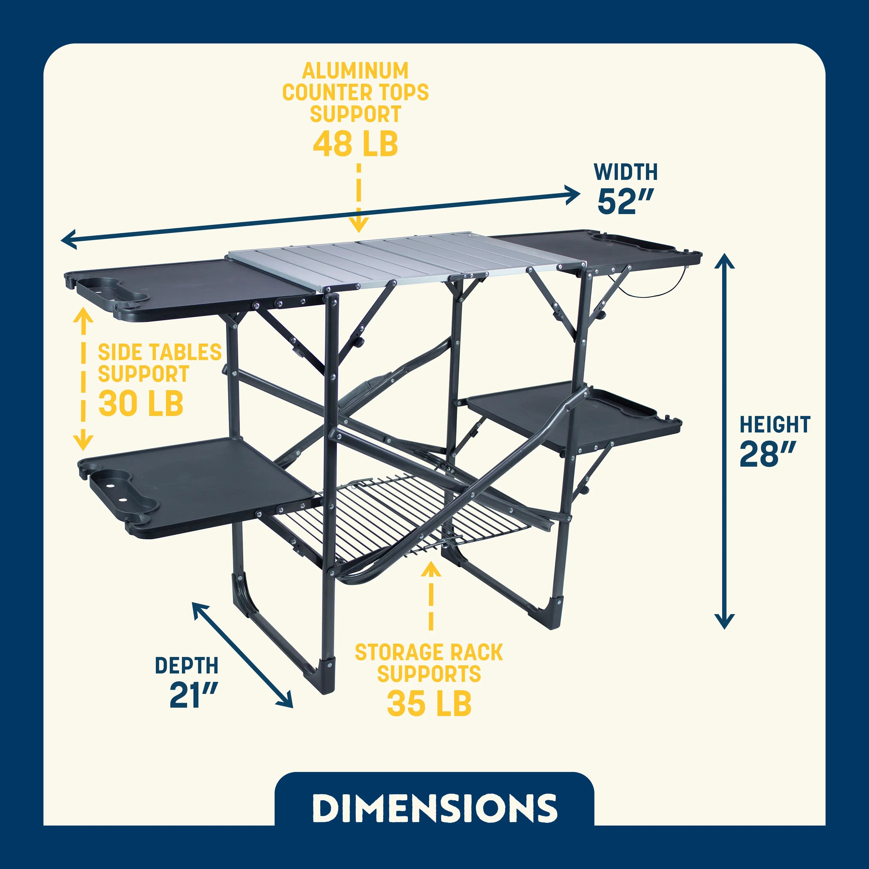 Slim-Fold Cook Station | Outdoor Essential | Outlandridge F46B kx
