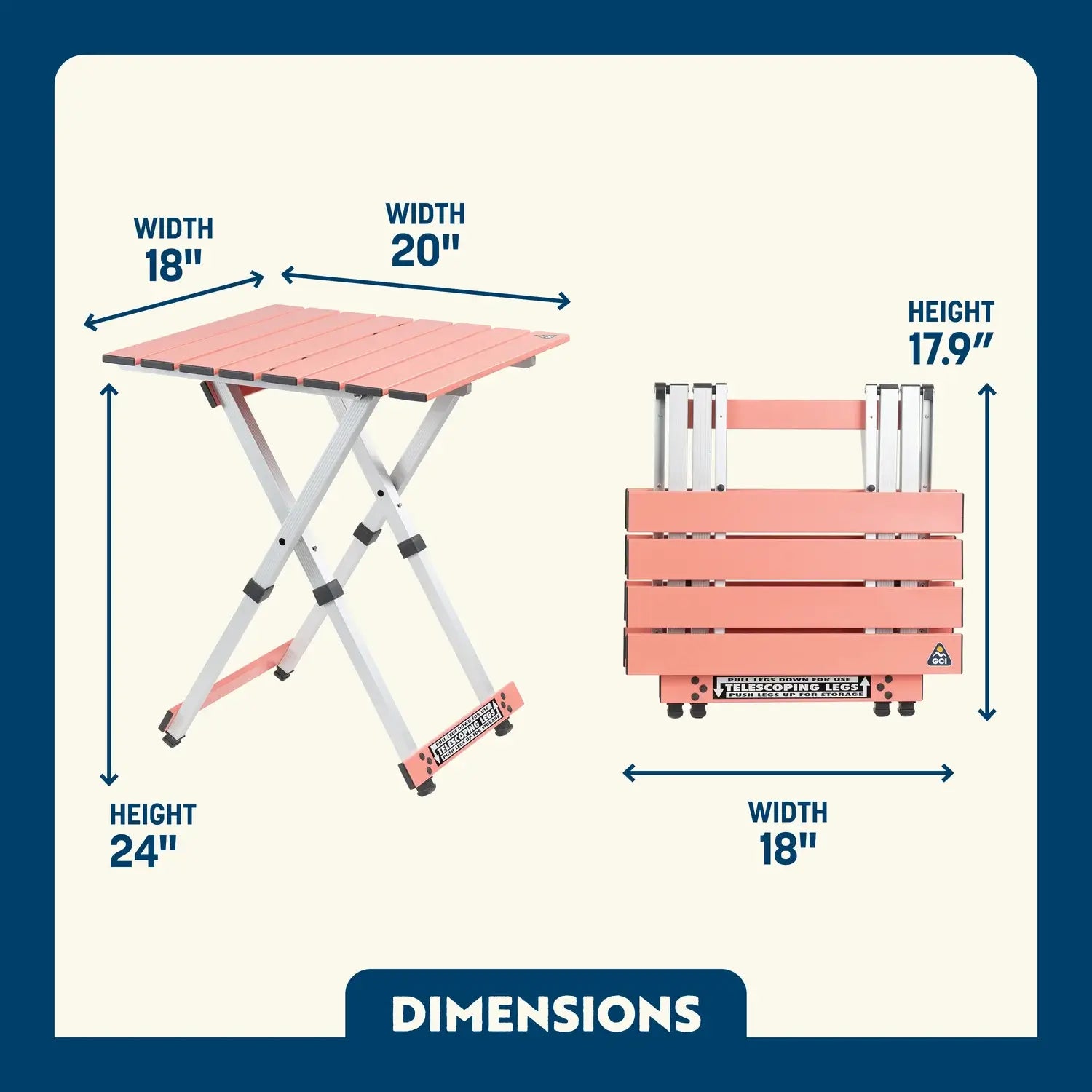 Compact Camp Table 20 | Featured Outdoor Choice | Outlandridge 81FC 32