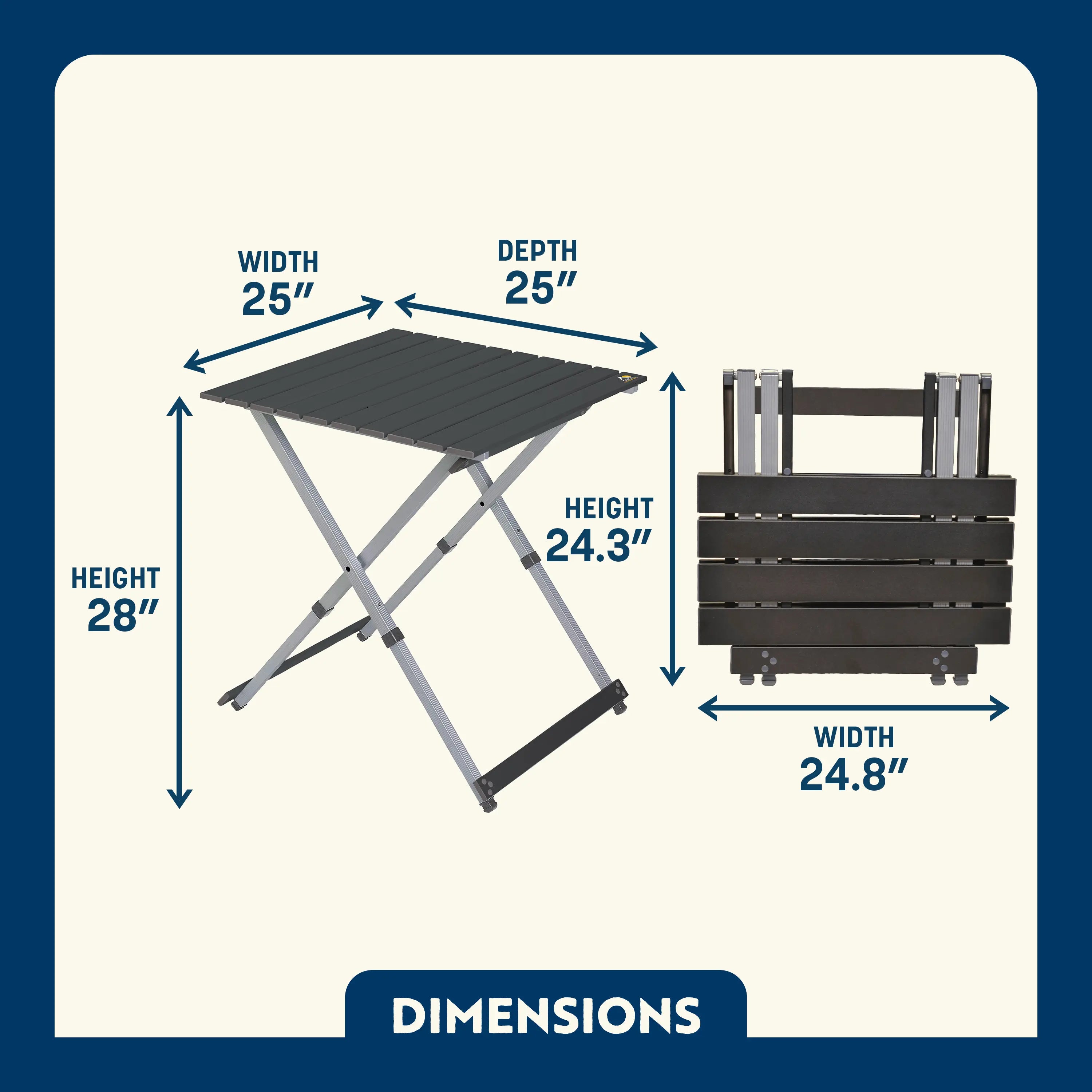 Compact Camp Table 25 | Featured Outdoor Choice | Outlandridge 96B6 Kz