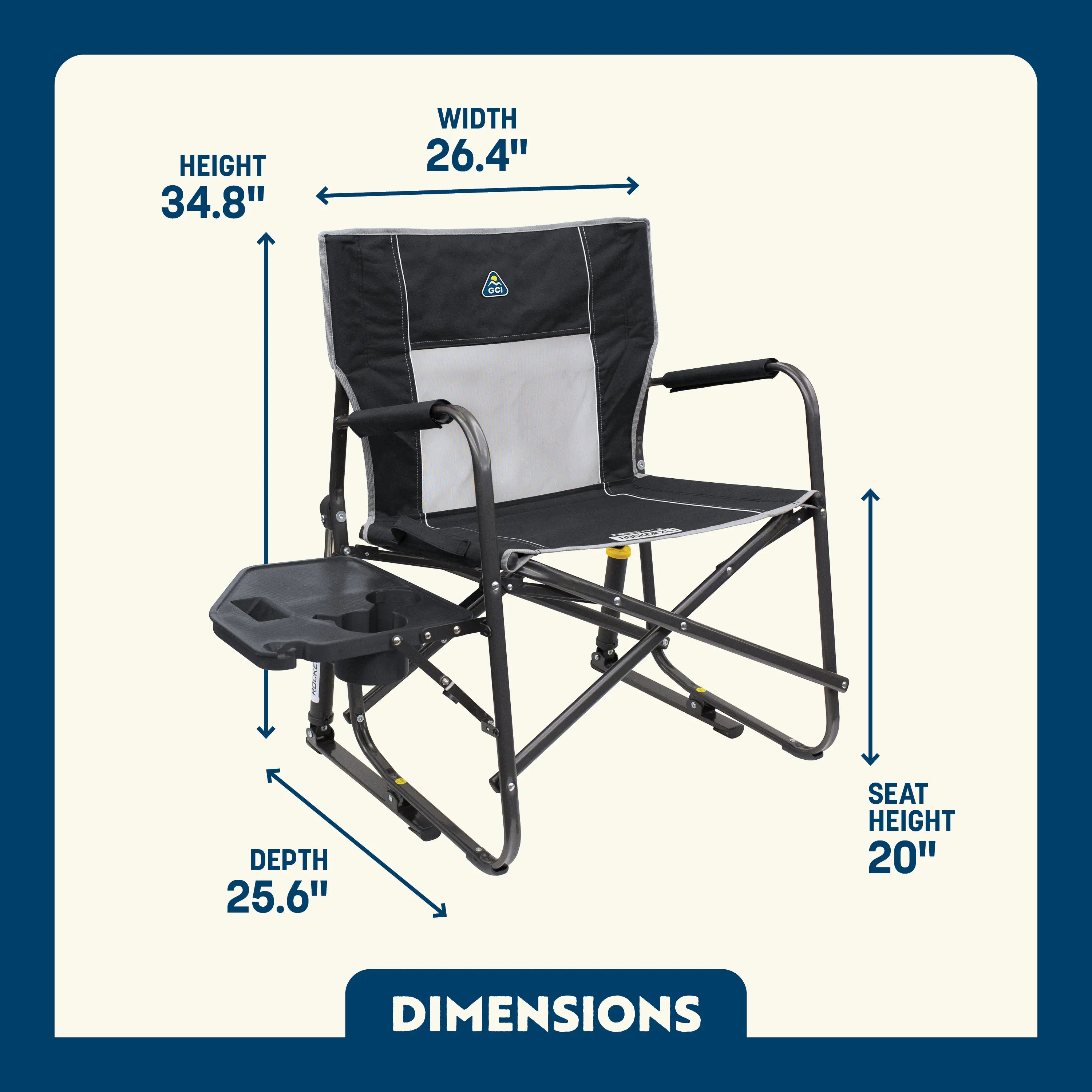 Freestyle Rocker XL with Side Table | Featured Outdoor Choice | Outlandridge 8A98 oP