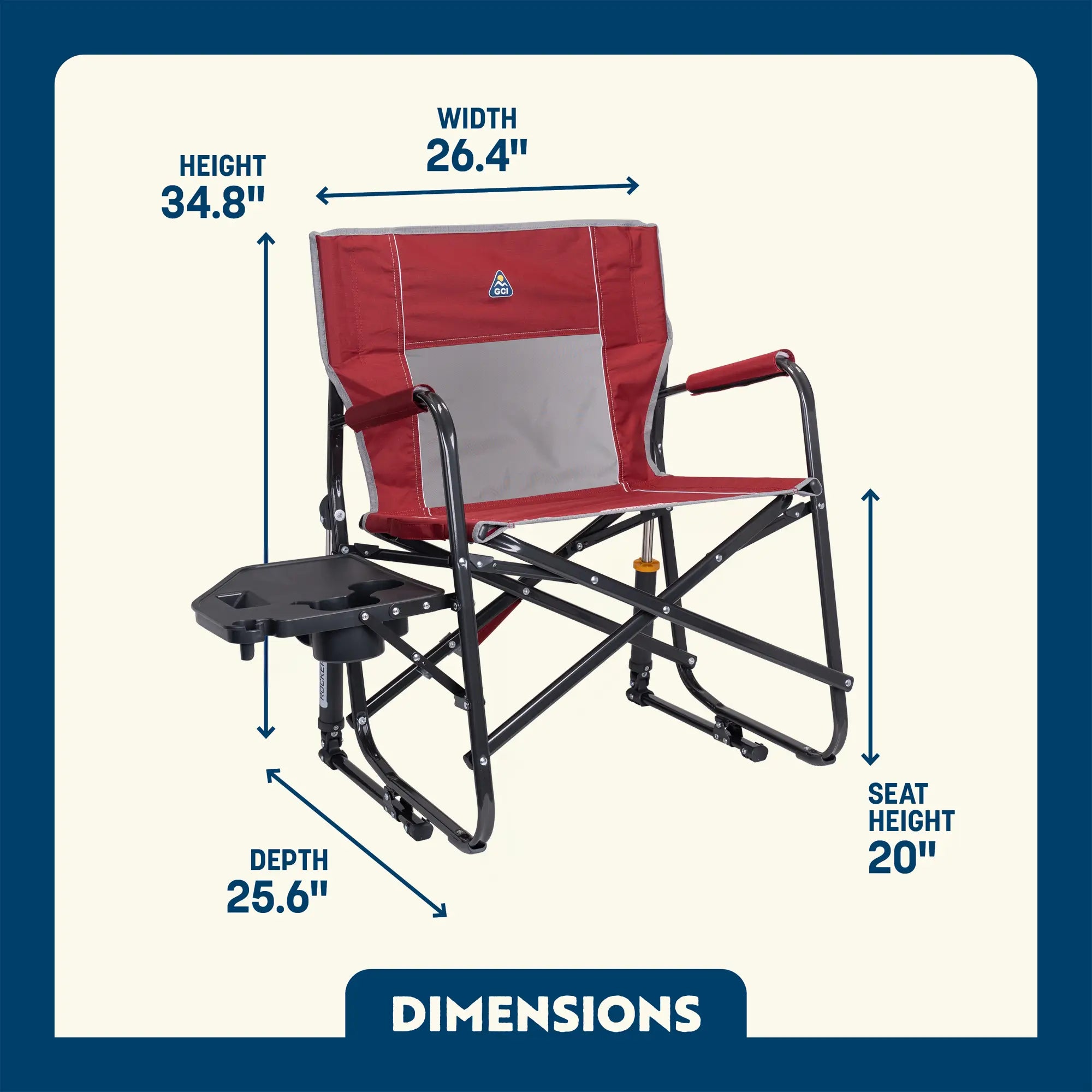 Freestyle Rocker XL with Side Table | Featured Outdoor Choice | Outlandridge 8A98 oP