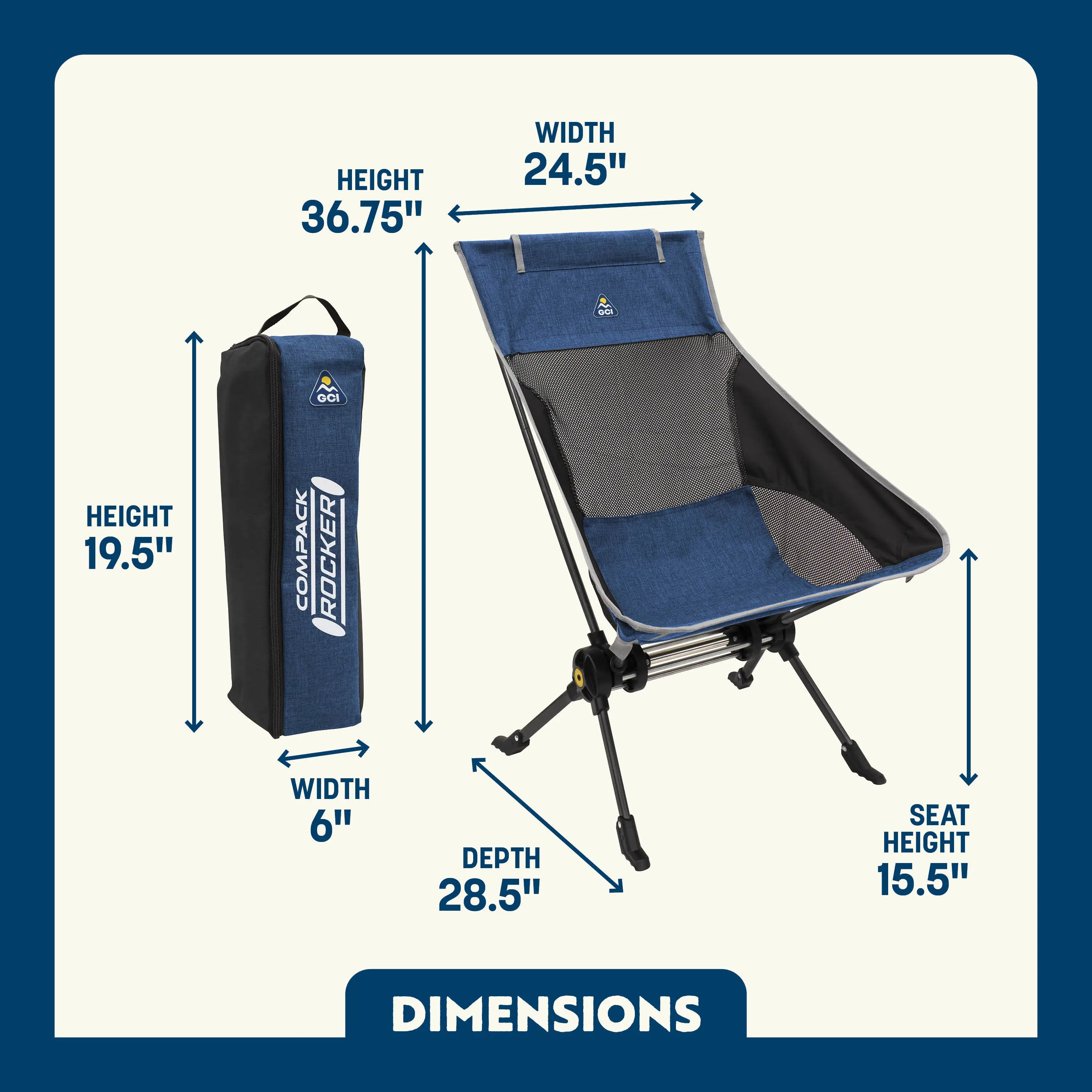ComPack Rocker | Featured Outdoor Choice | Outlandridge 8D18 Nv