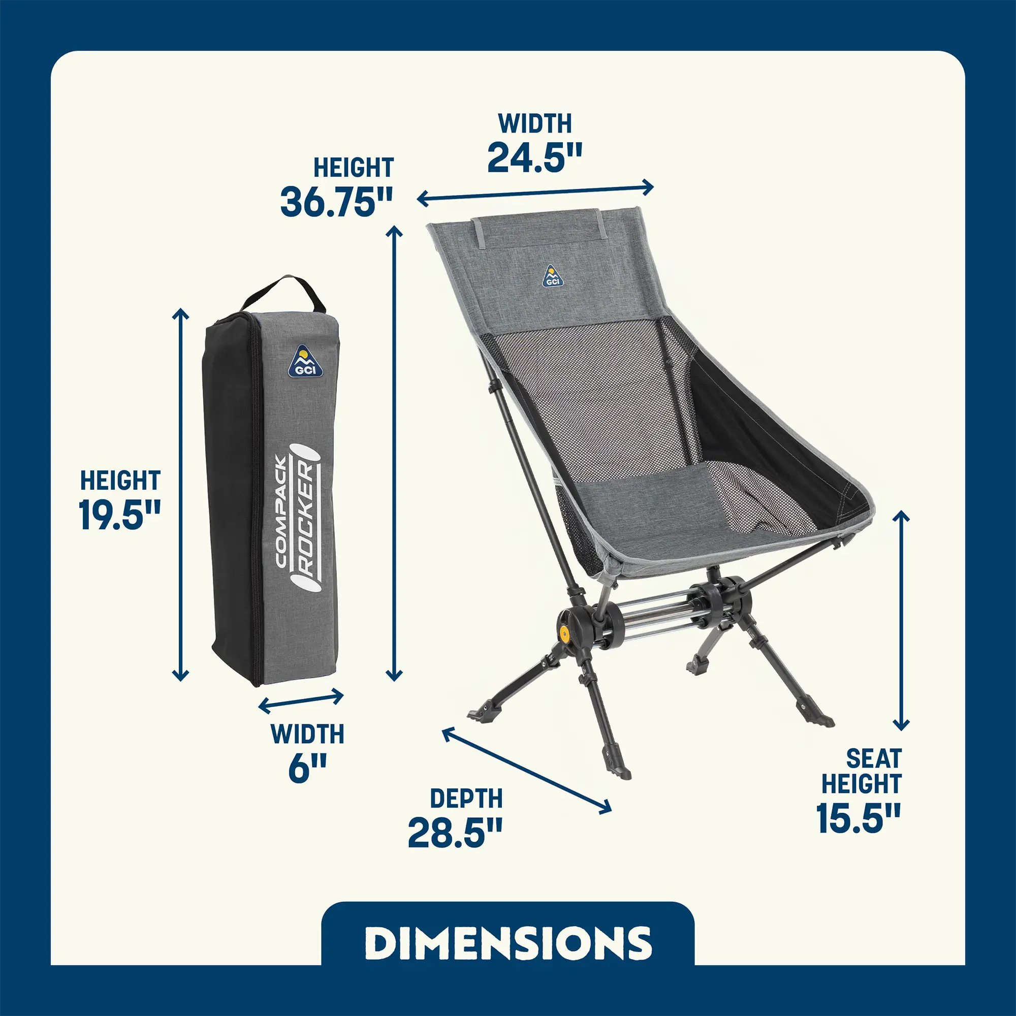 ComPack Rocker | Featured Outdoor Choice | Outlandridge 8D18 Nv