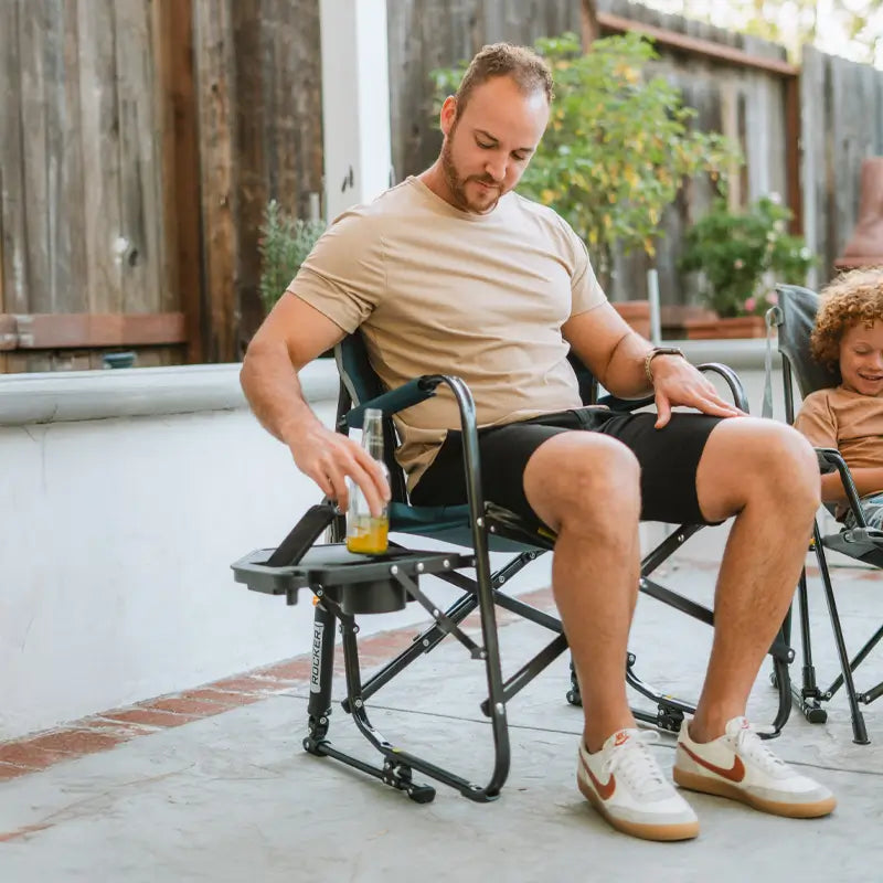 Freestyle Rocker with Side Table | Featured Outdoor Choice | Outlandridge B773 g0