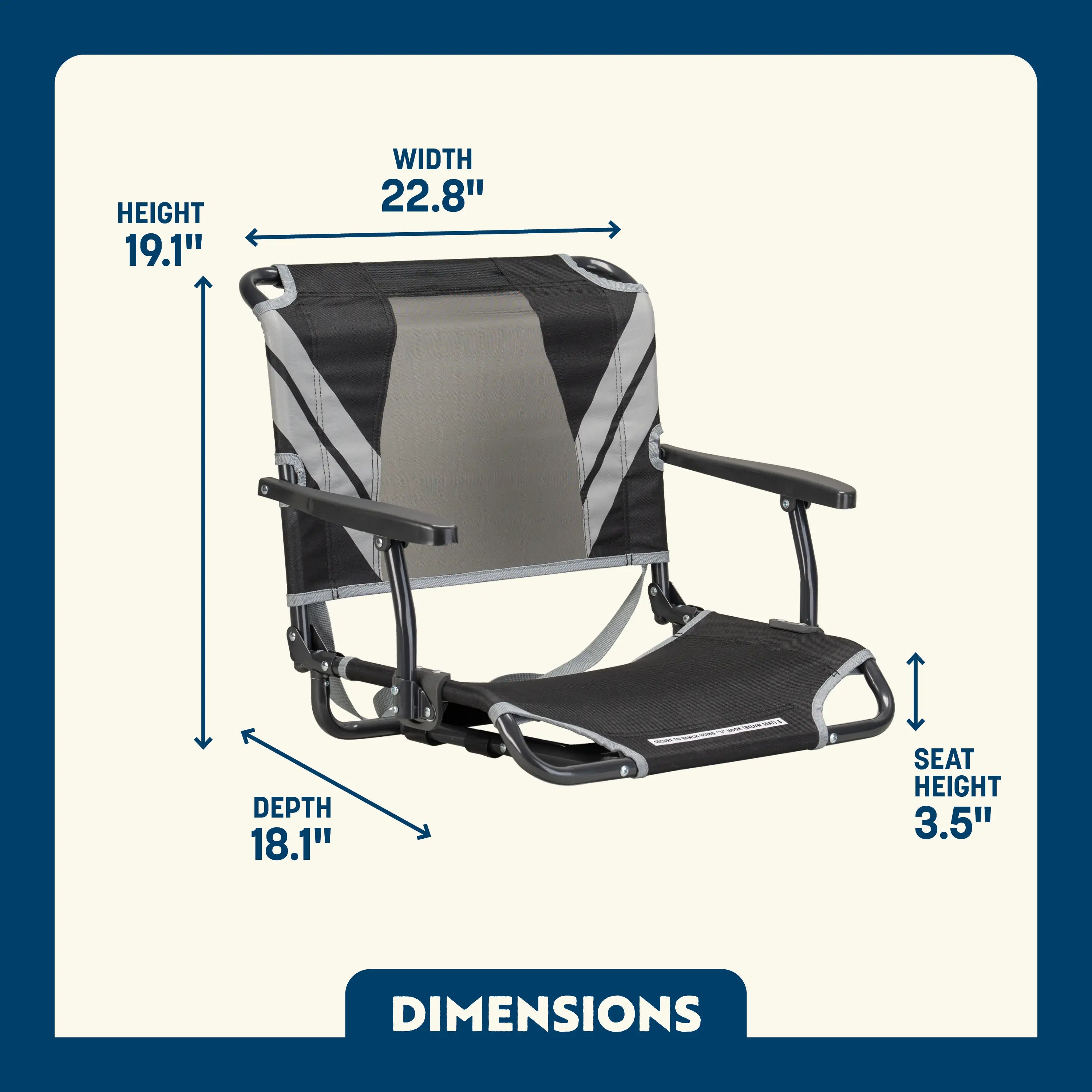 Big Comfort Stadium Chair with Armrests | Featured Outdoor Choice | Outlandridge 8967 Vk