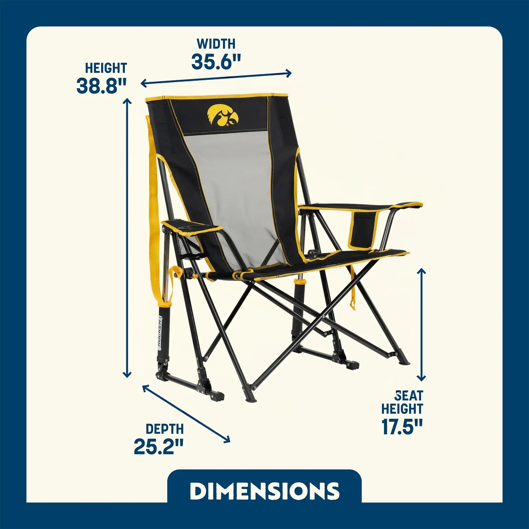 Comfort Pro Rocker - Iowa Hawkeyes | Featured Outdoor Choice | Outlandridge 2E65 oV