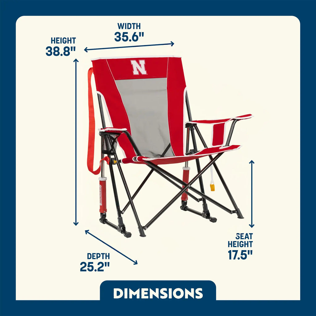 Comfort Pro Rocker - Nebraska Cornhuskers | Featured Outdoor Choice | Outlandridge F9B1 Yc