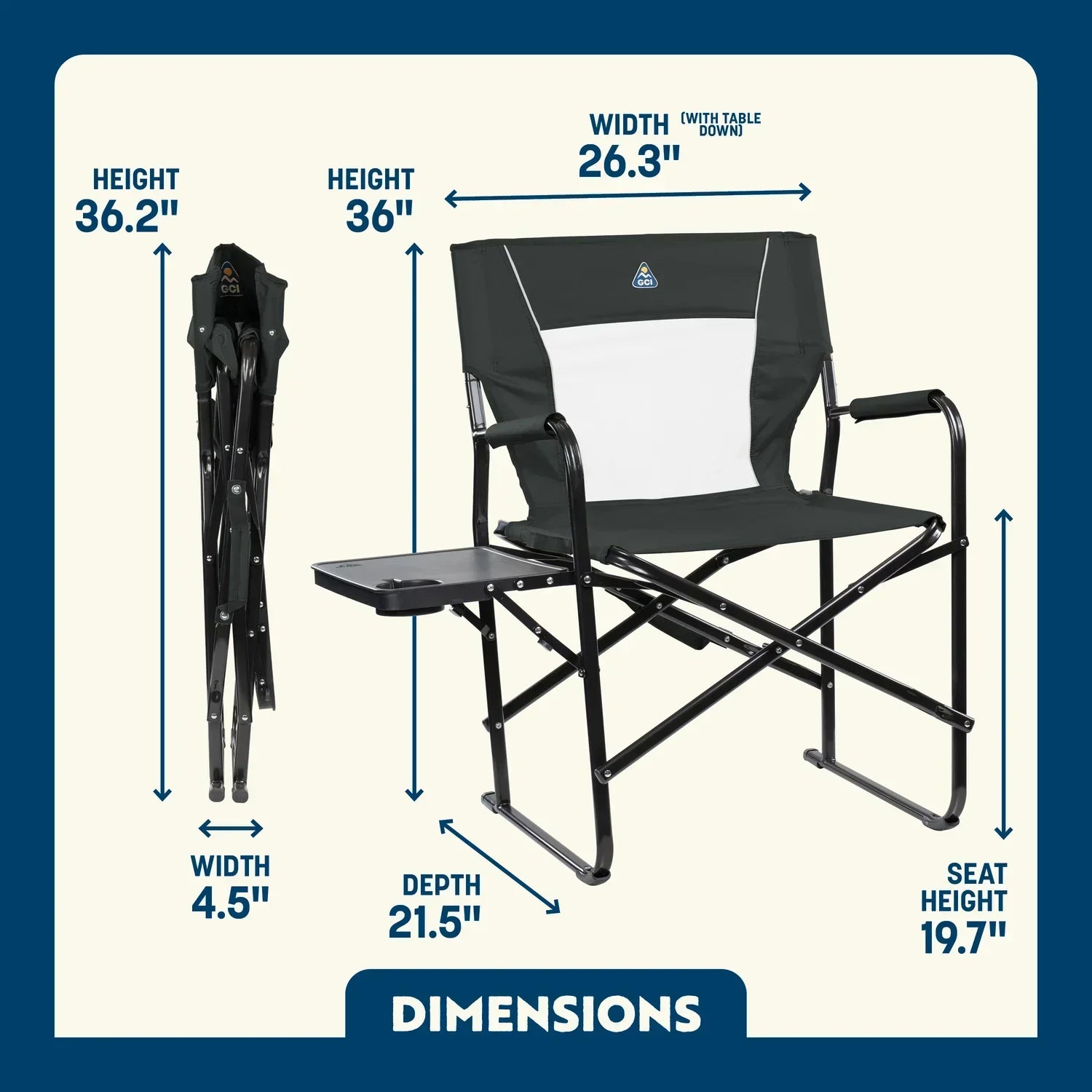 Slim-Fold Director's Chair XL | Featured Outdoor Choice | Outlandridge CCCC mu