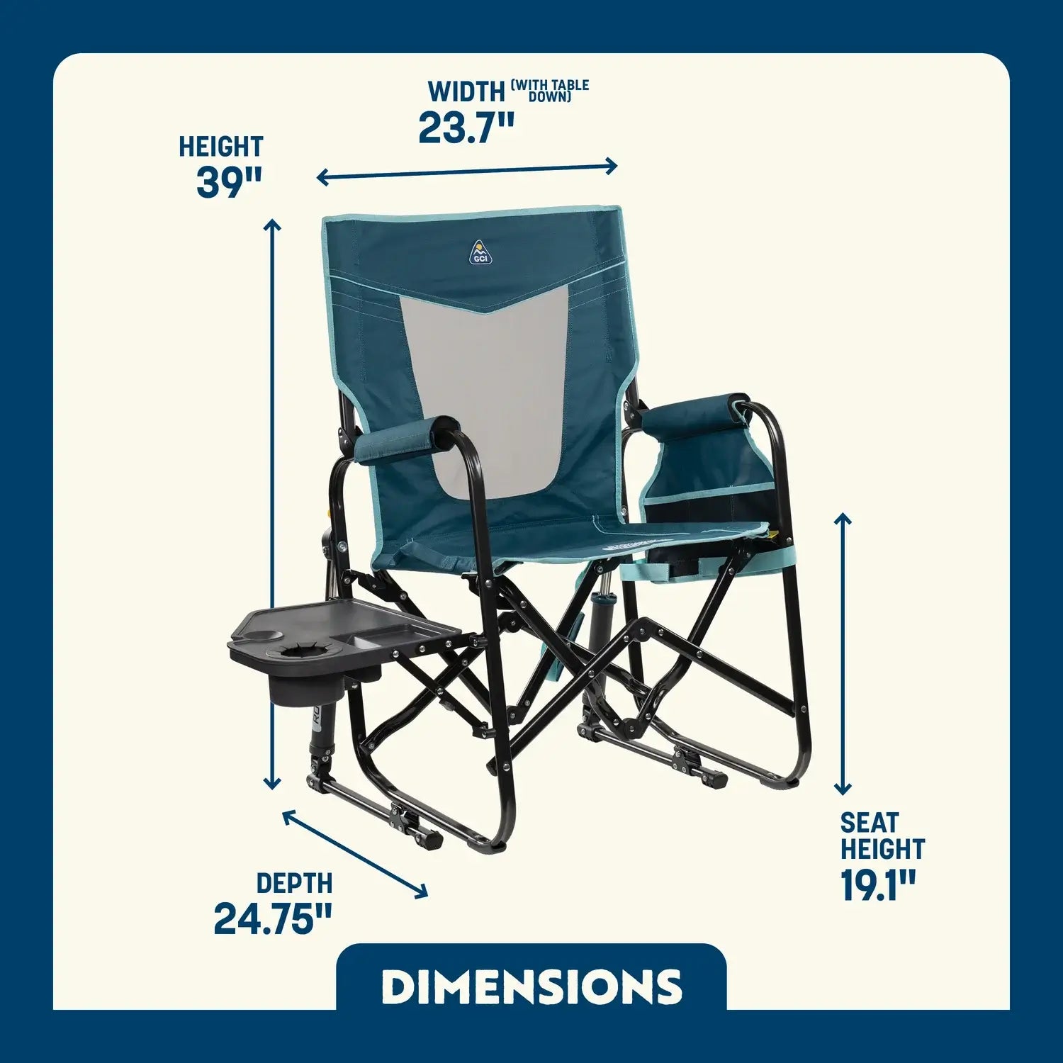 Stowaway Rocker with Side Table | Featured Outdoor Choice | Outlandridge 720F dE