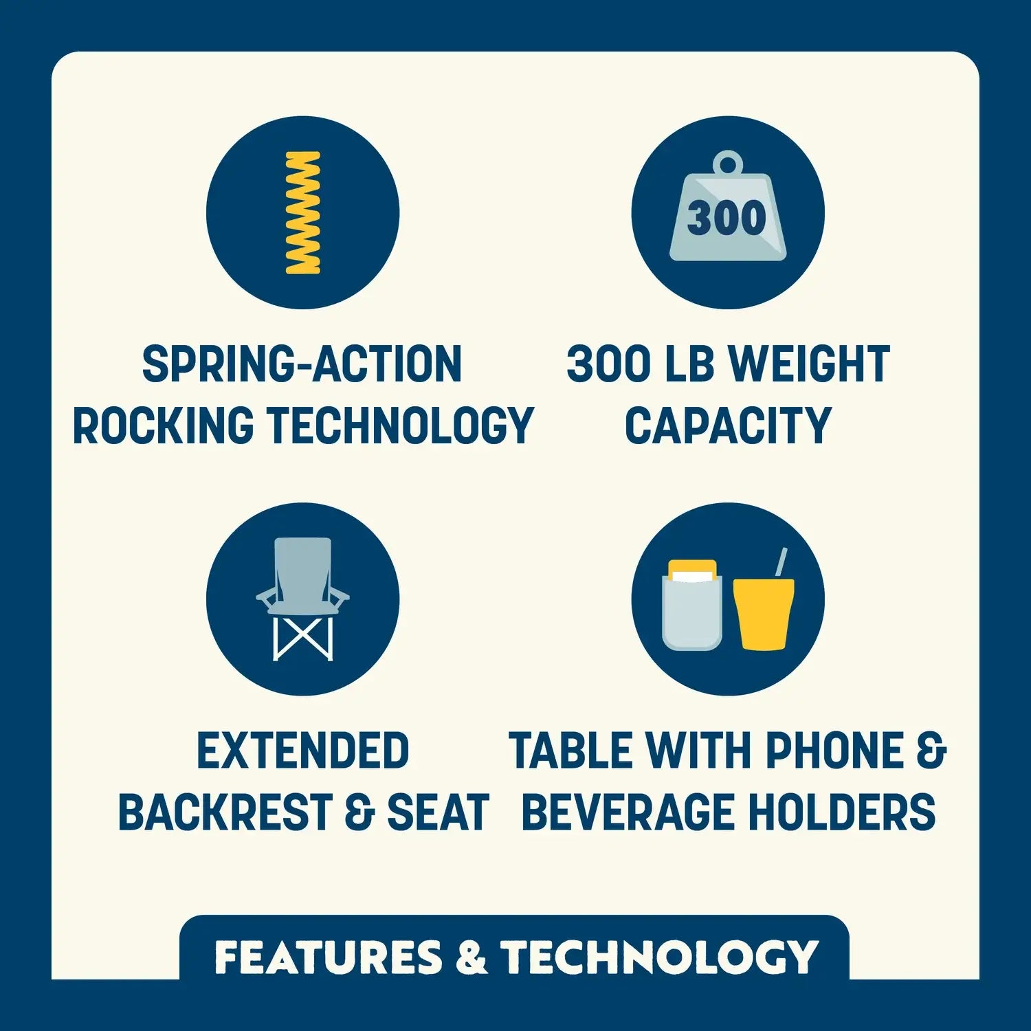 Stowaway Rocker with Side Table | Featured Outdoor Choice | Outlandridge 720F dE
